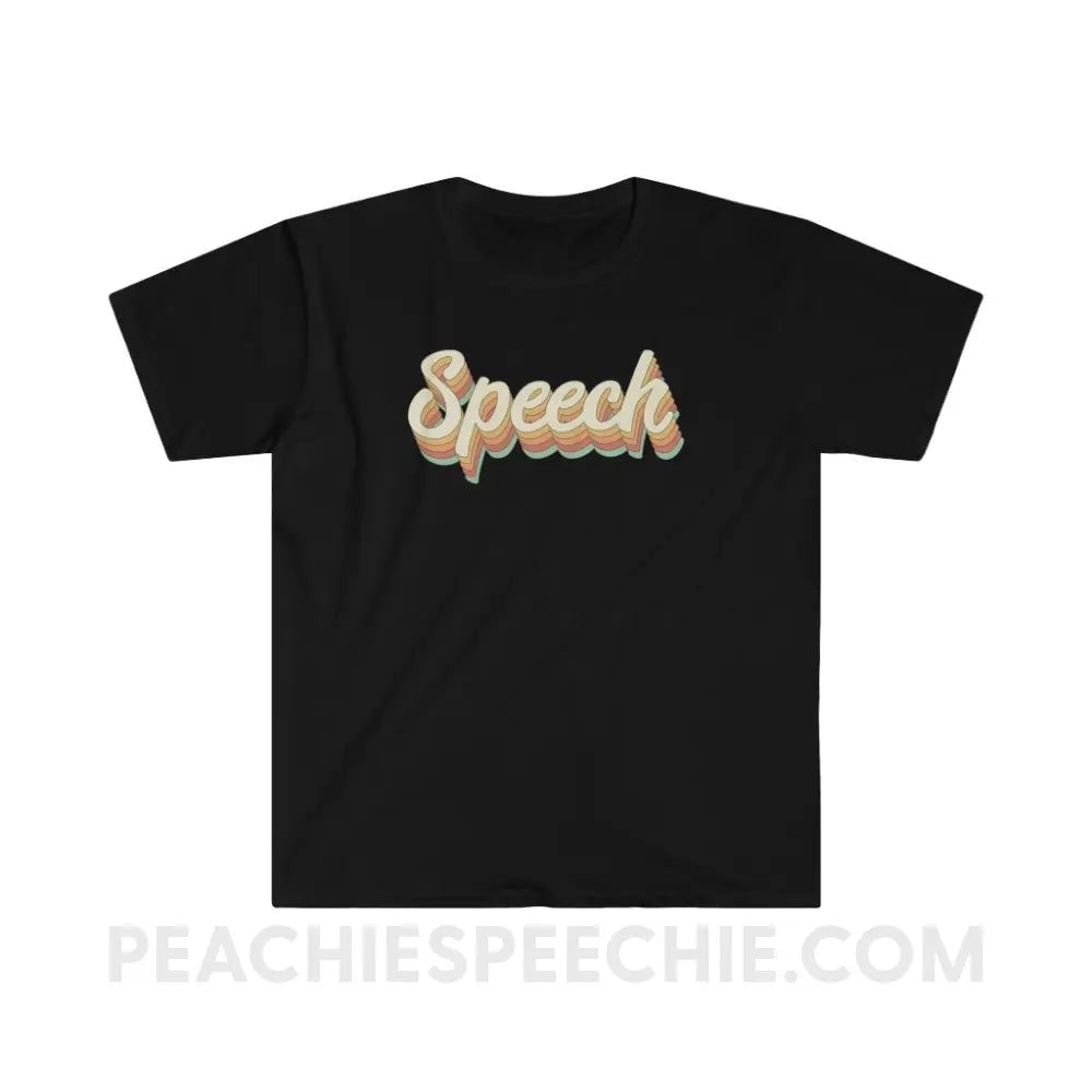 Speech Stack Classic Tee - Black / S - T-Shirt peachiespeechie.com