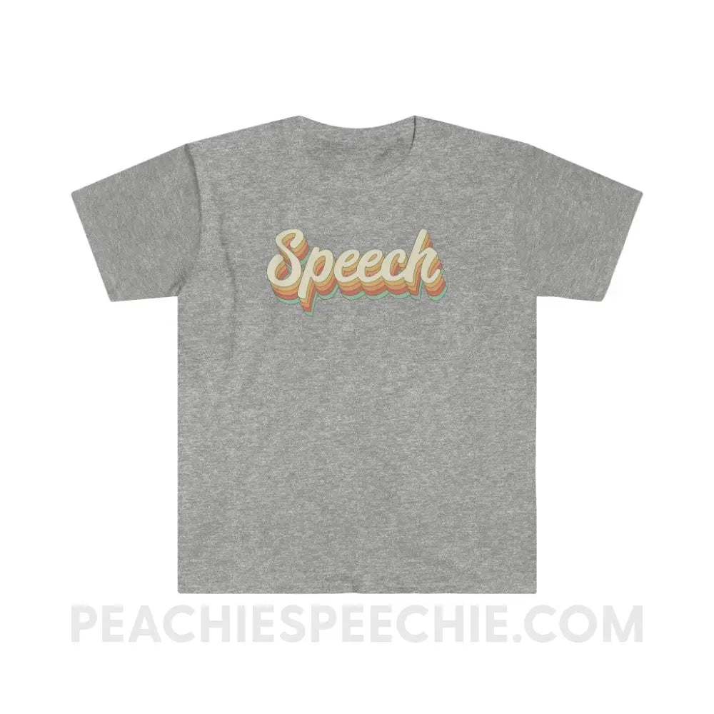 Speech Stack Classic Tee - Sport Grey / S - T-Shirt peachiespeechie.com