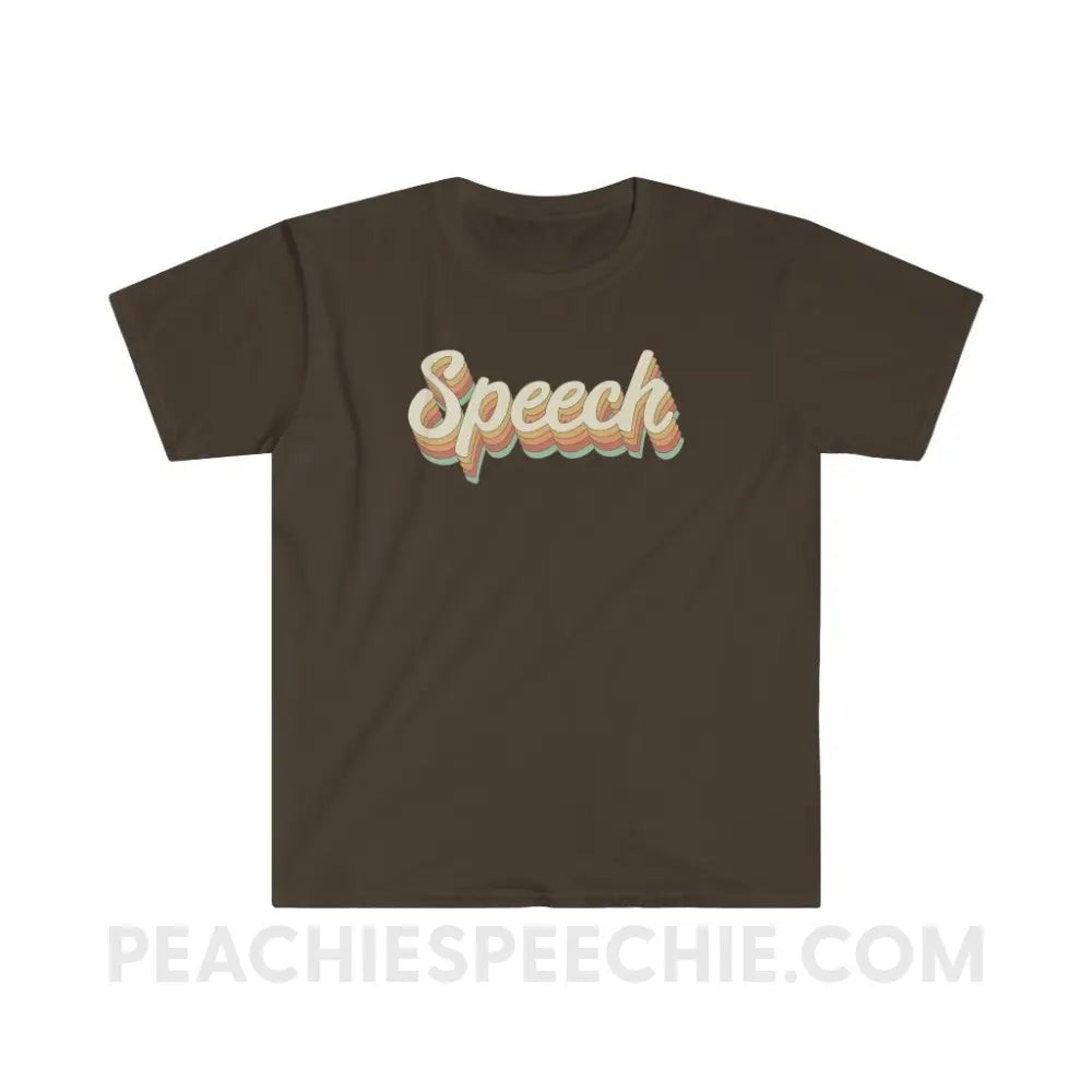 Speech Stack Classic Tee - Dark Chocolate / S - T-Shirt peachiespeechie.com