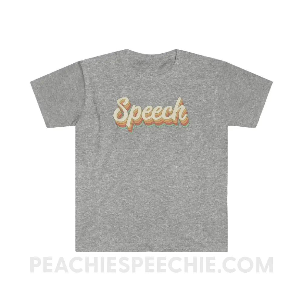 Speech Stack Classic Tee - Sport Grey / S - T-Shirt peachiespeechie.com