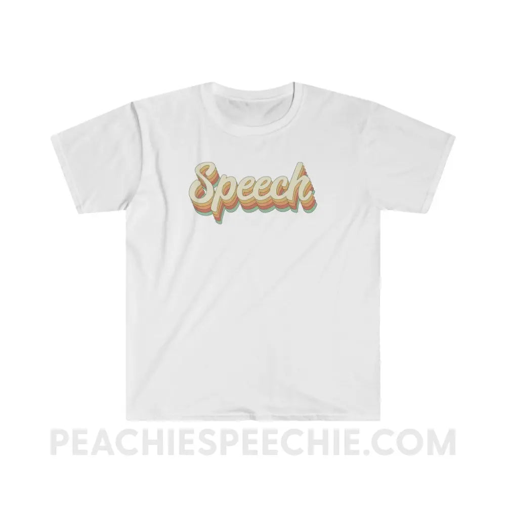 Speech Stack Classic Tee - White / S - T-Shirt peachiespeechie.com