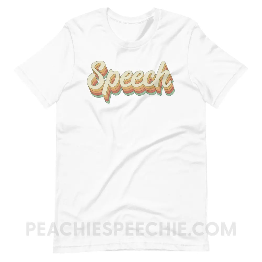 Speech Stack Premium Soft Tee - White / XS - peachiespeechie.com