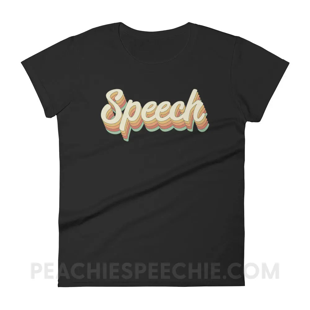 Speech Stack Women’s Trendy Tee - Black / S peachiespeechie.com