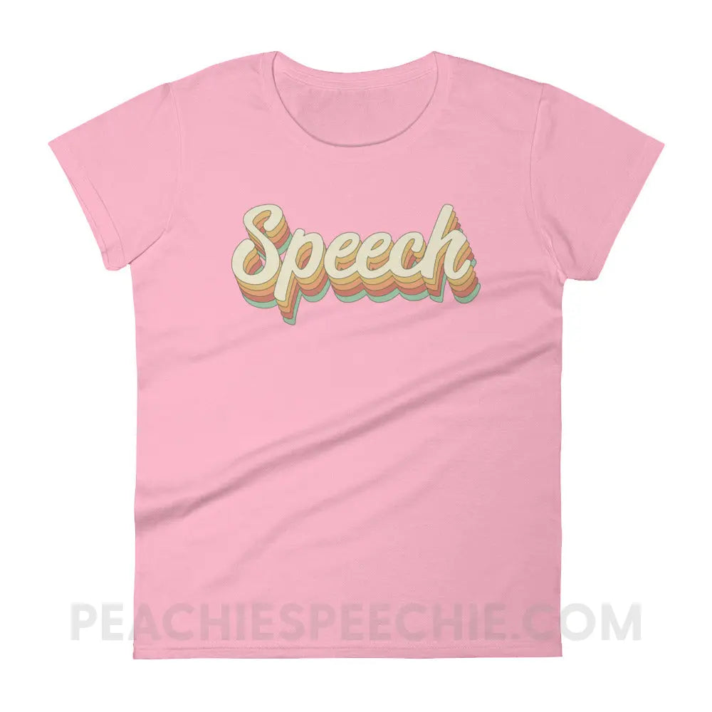 Speech Stack Women’s Trendy Tee - Charity Pink / S peachiespeechie.com