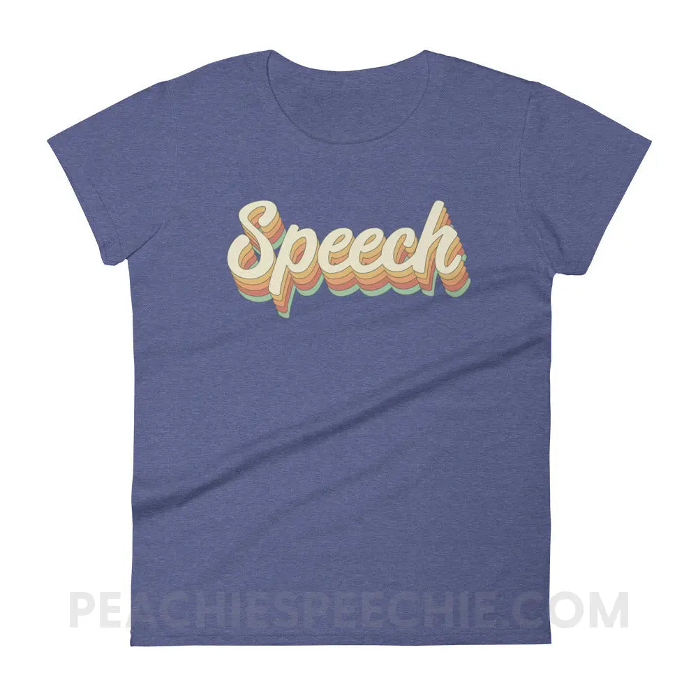 Speech Stack Women’s Trendy Tee - Heather Blue / S peachiespeechie.com