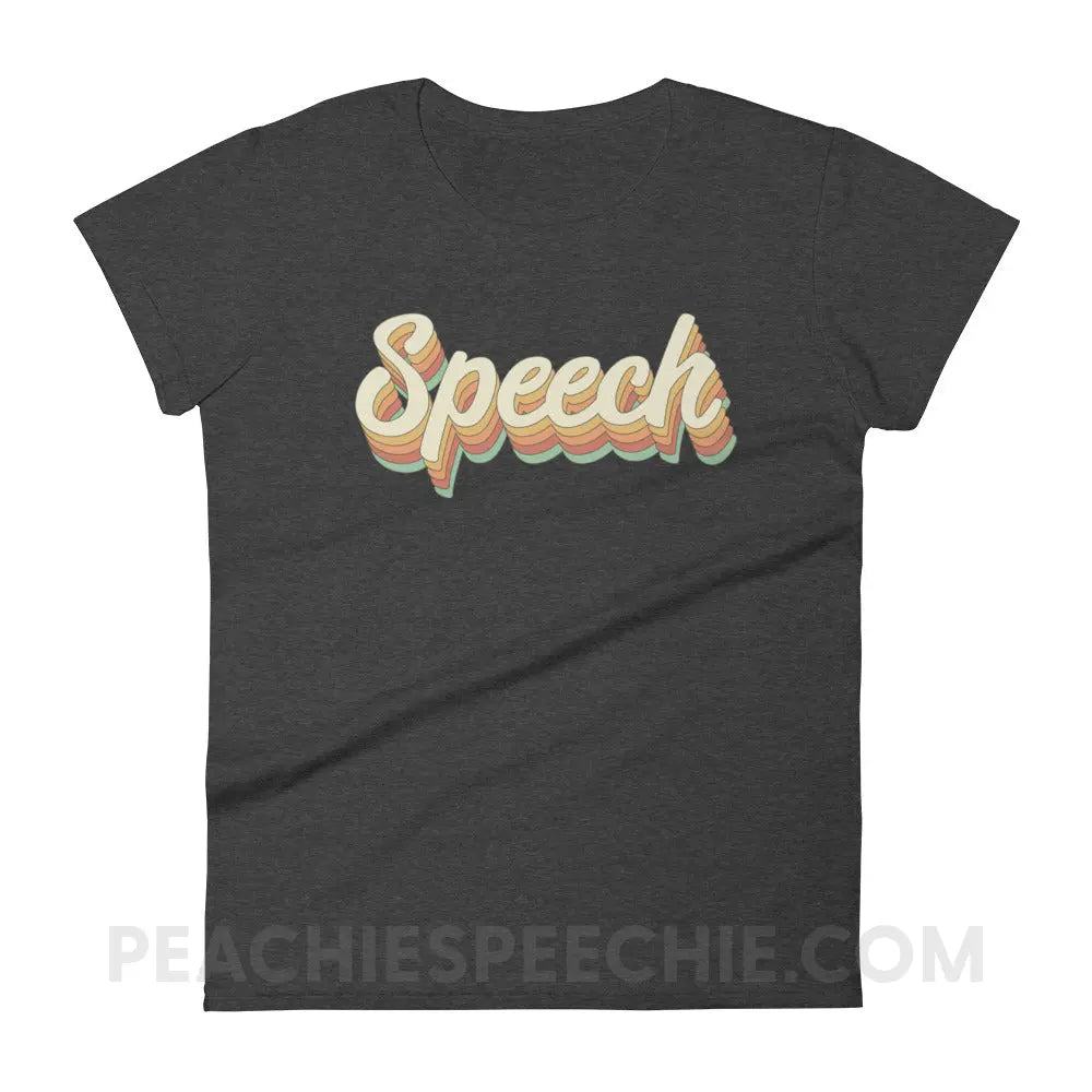 Speech Stack Women’s Trendy Tee - Heather Dark Grey / S peachiespeechie.com