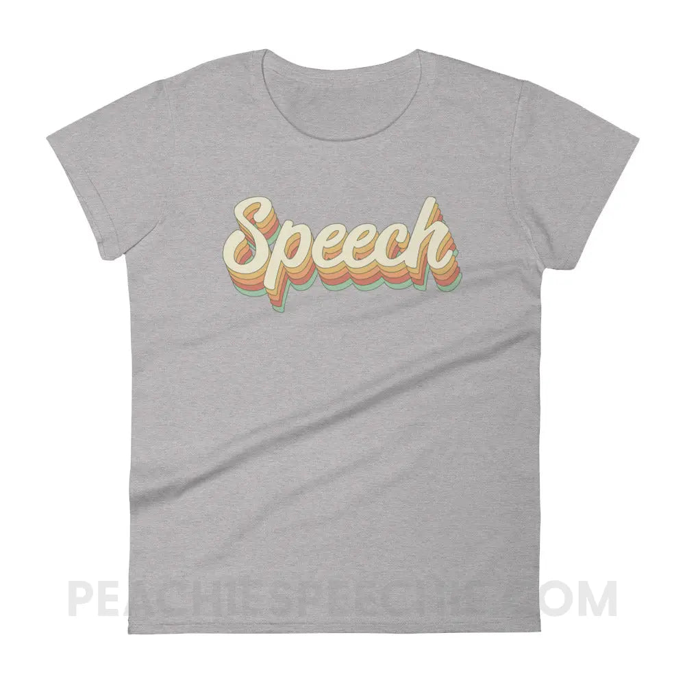 Speech Stack Women’s Trendy Tee - Heather Grey / S peachiespeechie.com