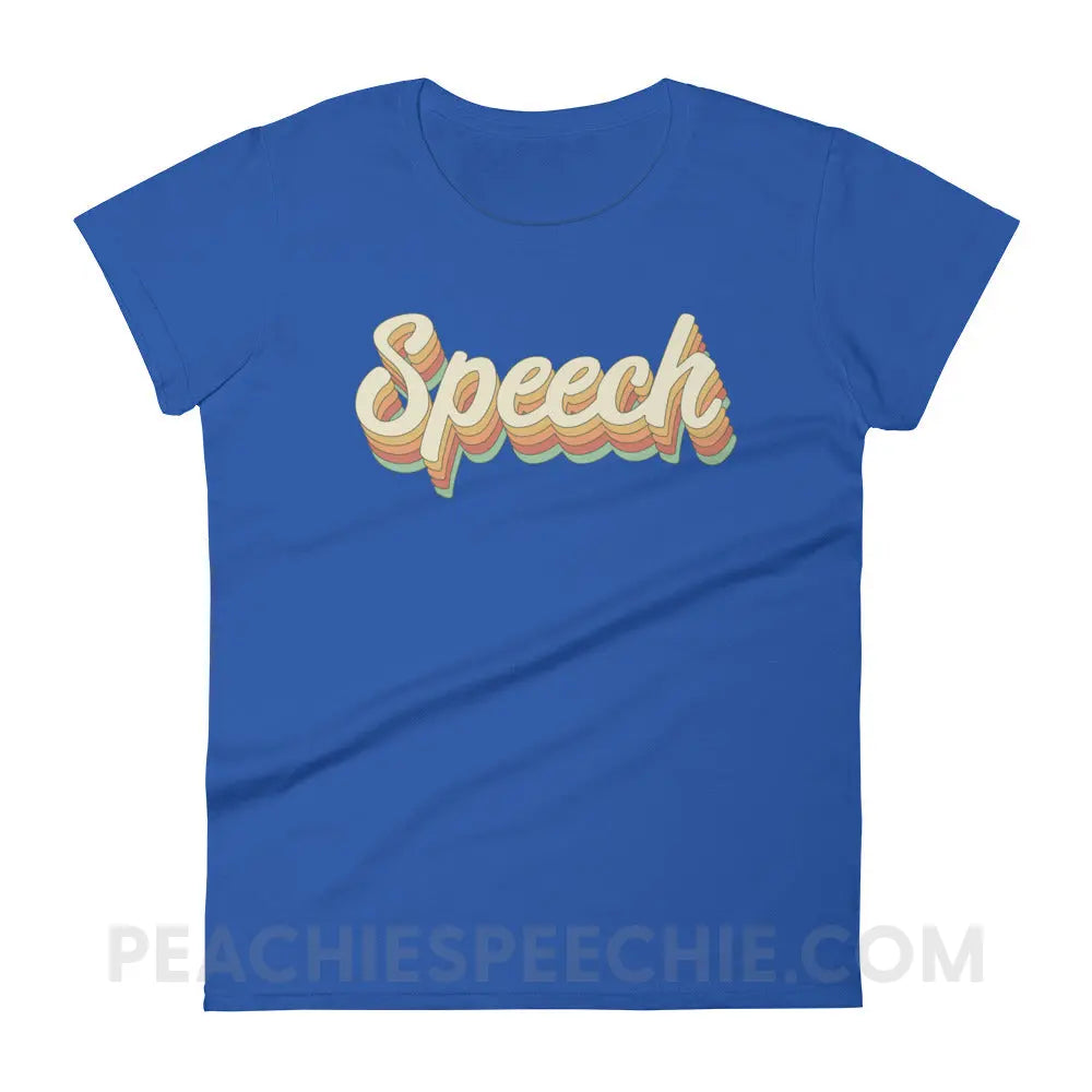 Speech Stack Women’s Trendy Tee - Royal Blue / S peachiespeechie.com