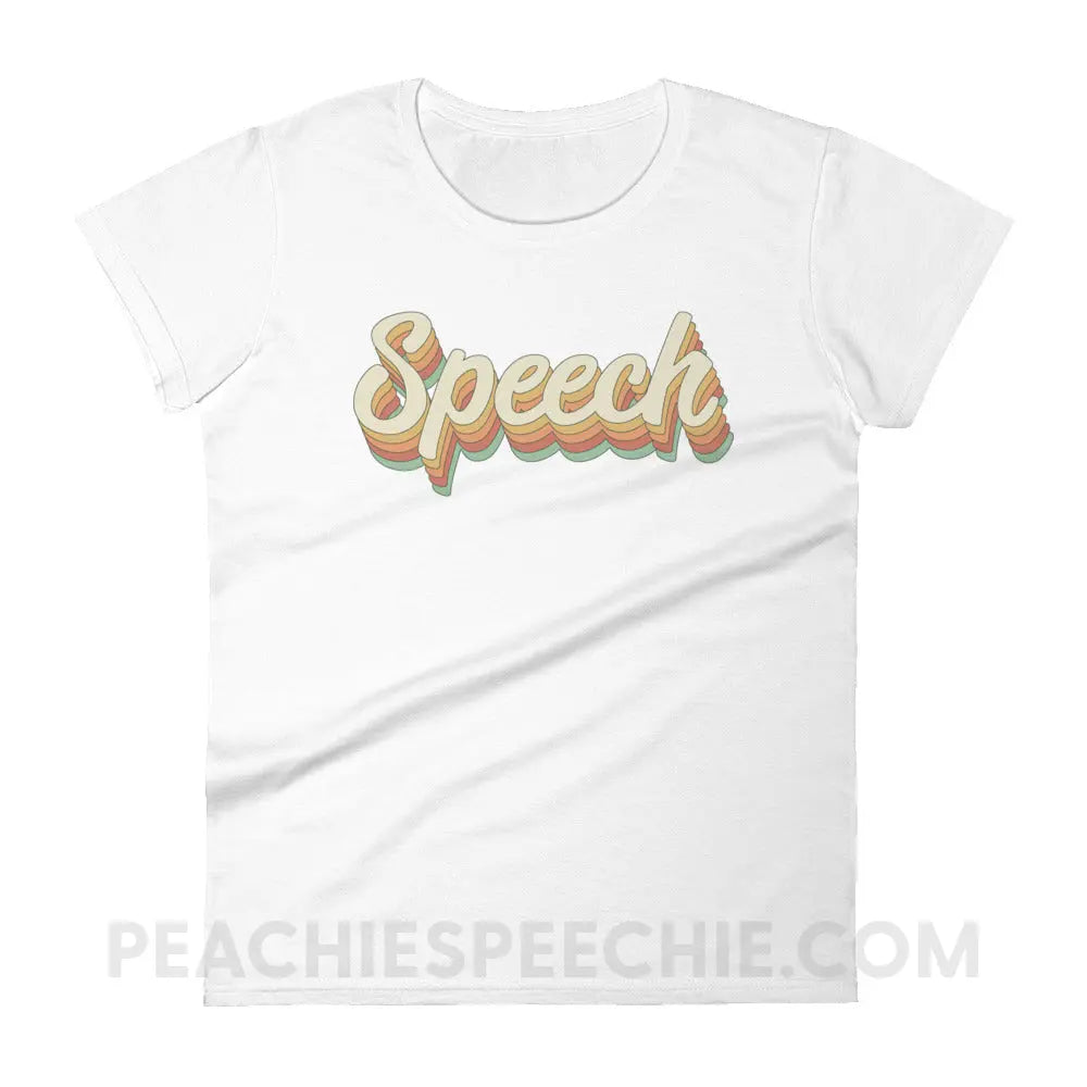 Speech Stack Women’s Trendy Tee - White / M peachiespeechie.com