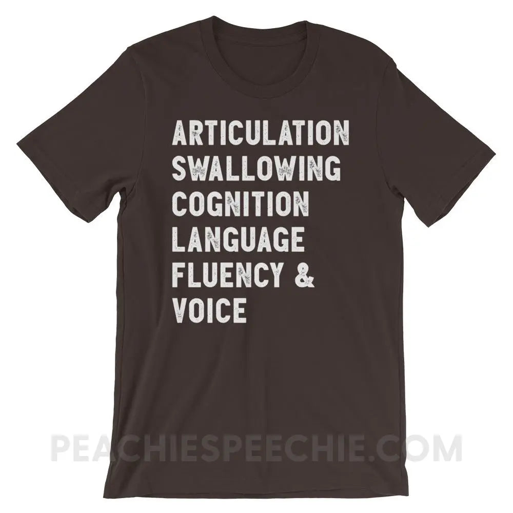 Speech Stuff Premium Soft Tee - Brown / S - T-Shirts & Tops peachiespeechie.com