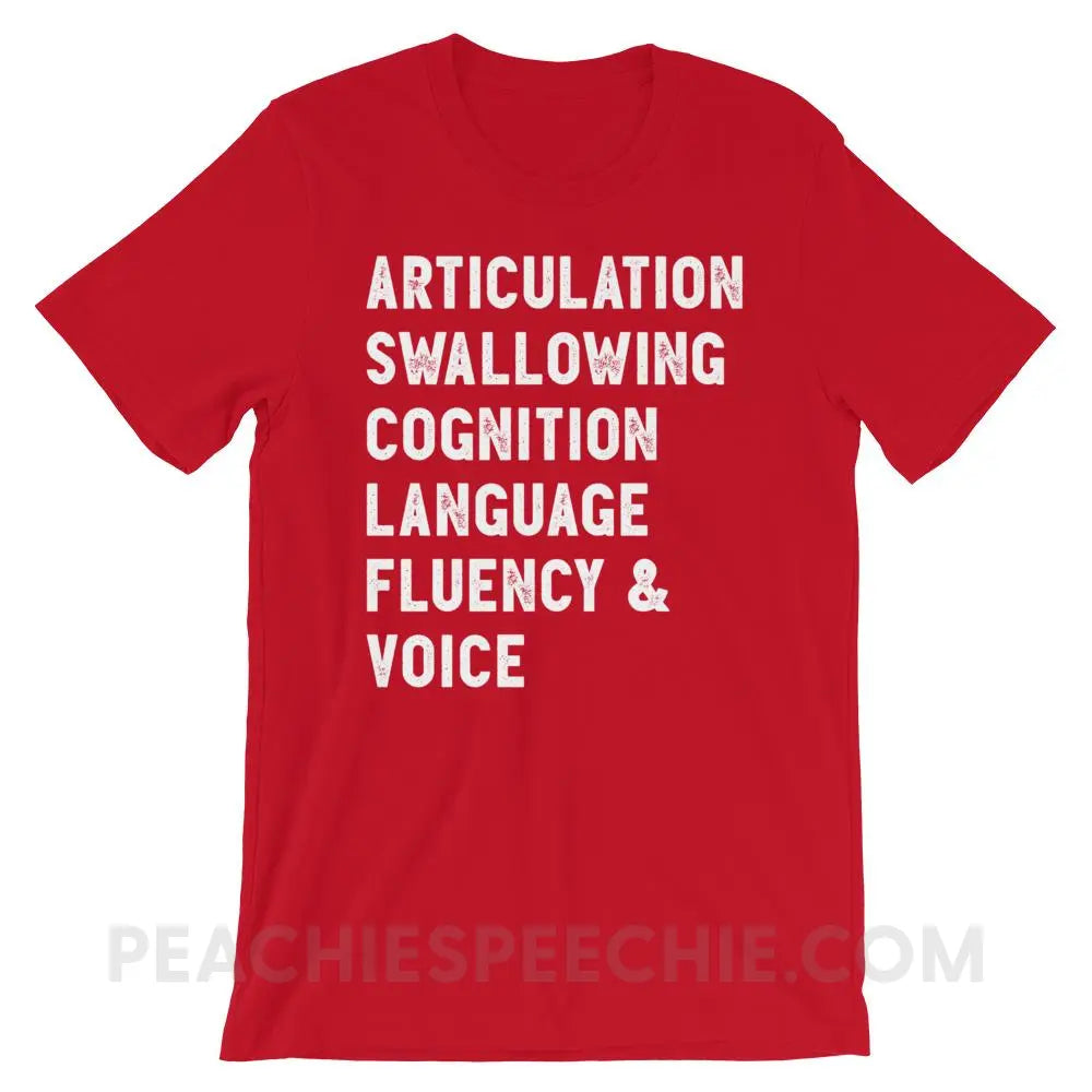 Speech Stuff Premium Soft Tee - Red / S - T-Shirts & Tops peachiespeechie.com
