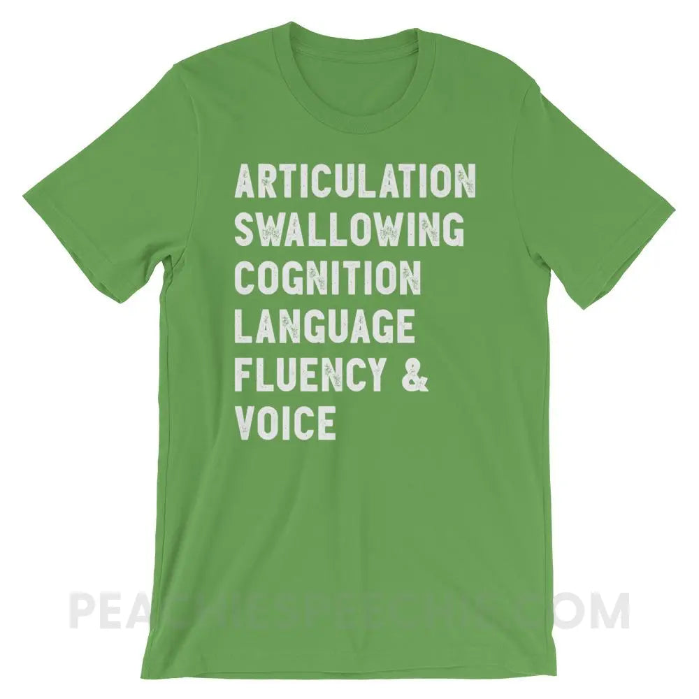 Speech Stuff Premium Soft Tee - Leaf / S - T-Shirts & Tops peachiespeechie.com