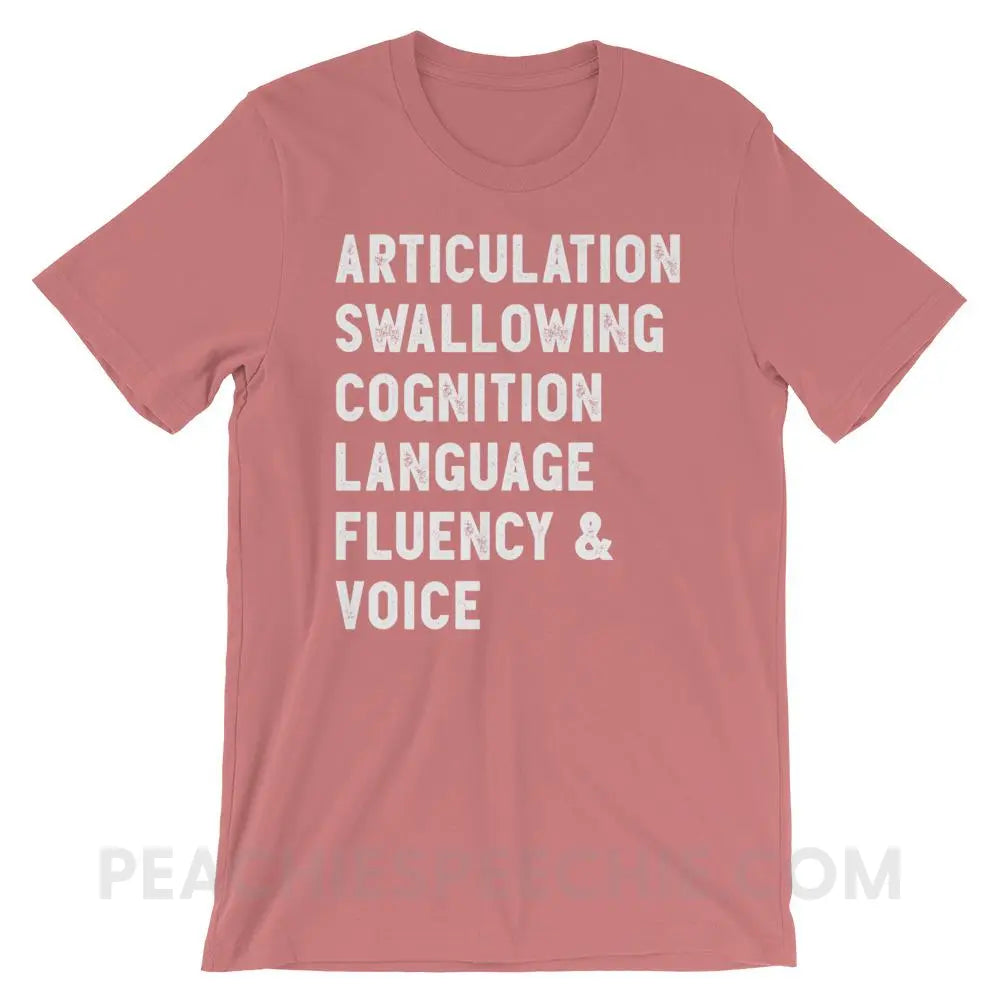 Speech Stuff Premium Soft Tee - Mauve / S - T-Shirts & Tops peachiespeechie.com