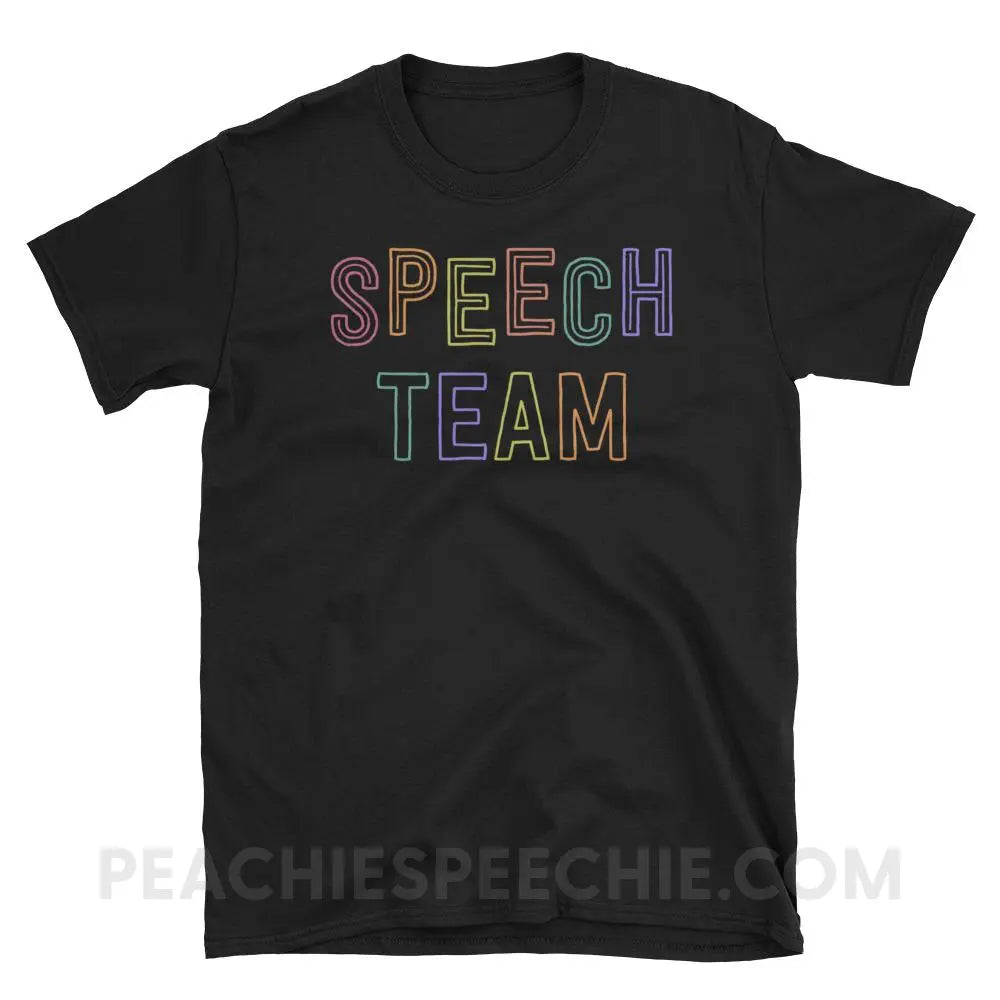 Speech Team Classic Tee - Black / S - T-Shirts & Tops peachiespeechie.com