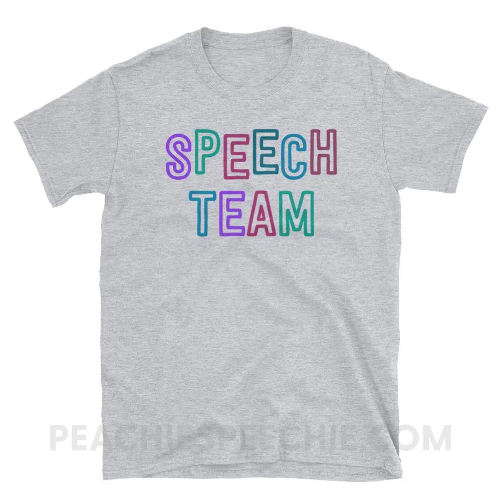 Speech Team Classic Tee - Sport Grey / S - T-Shirts & Tops peachiespeechie.com
