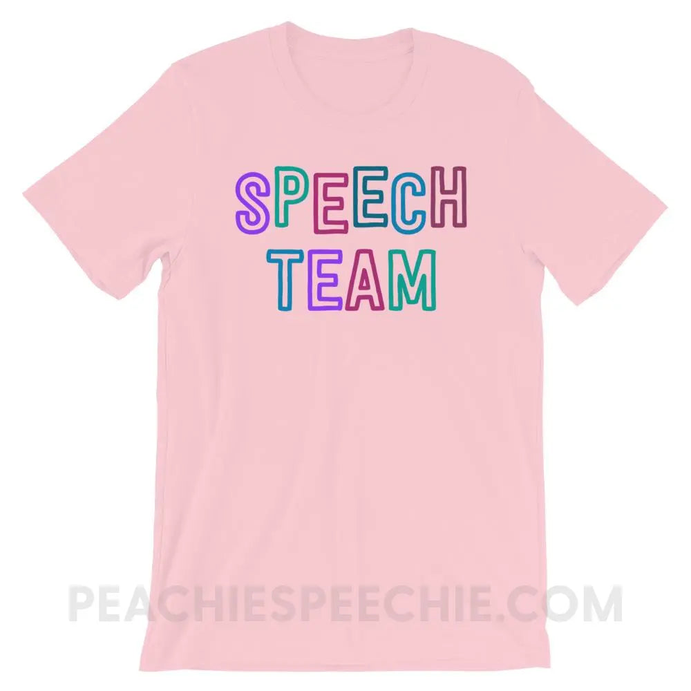 Speech Team Premium Soft Tee - Pink / S - T-Shirts & Tops peachiespeechie.com