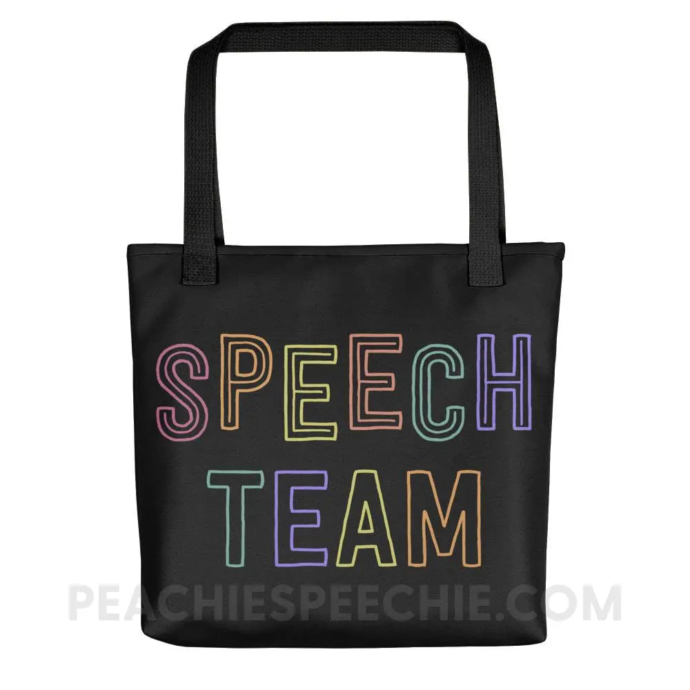 Speech Team Tote Bag - Black - Bags peachiespeechie.com