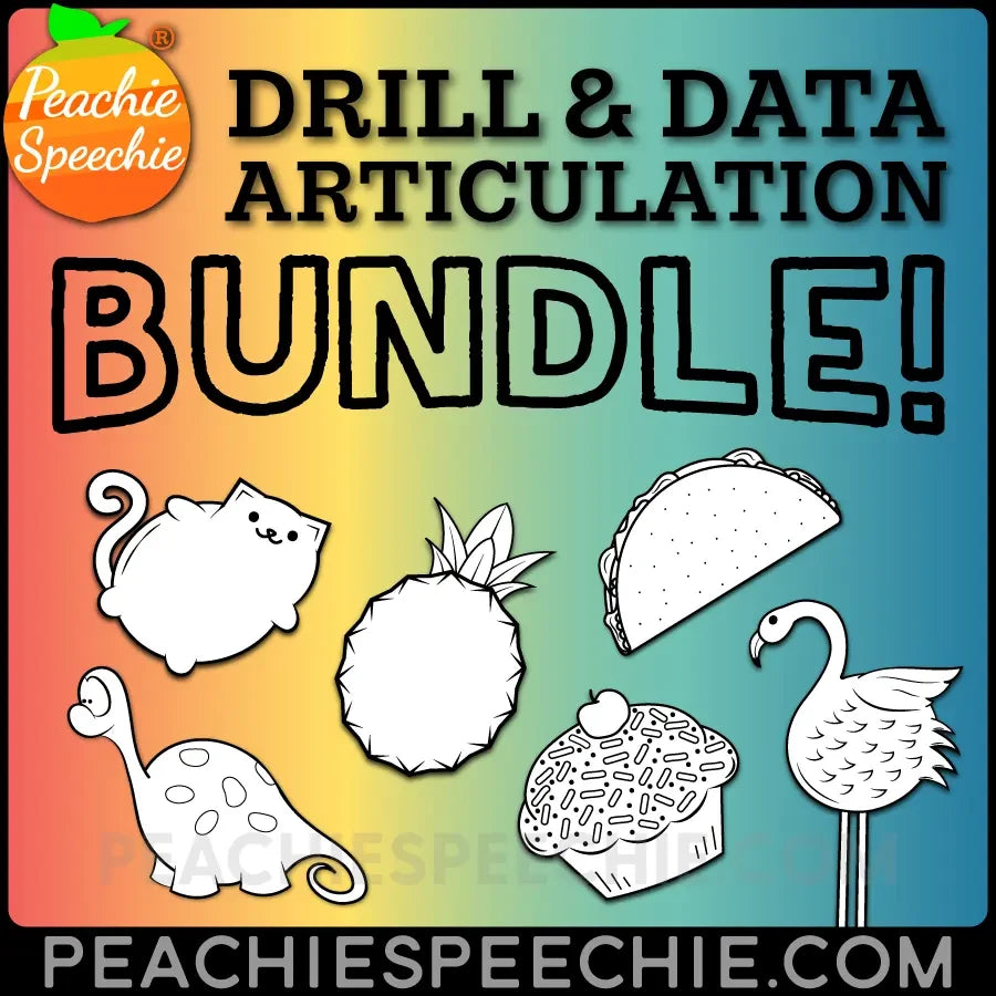 Speech Therapy: Articulation Drill and Data BUNDLE - Materials peachiespeechie.com