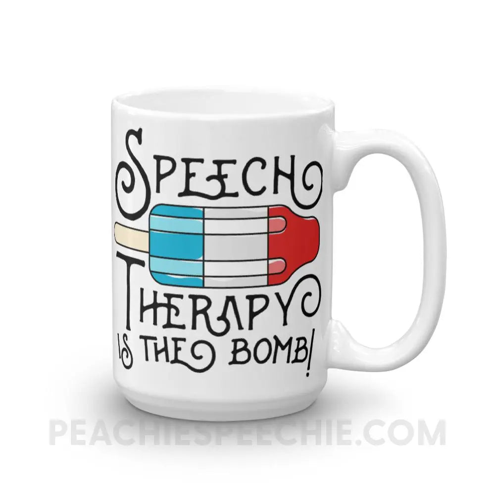 Speech Therapy Is The Bomb Coffee Mug - 15oz - Mugs peachiespeechie.com