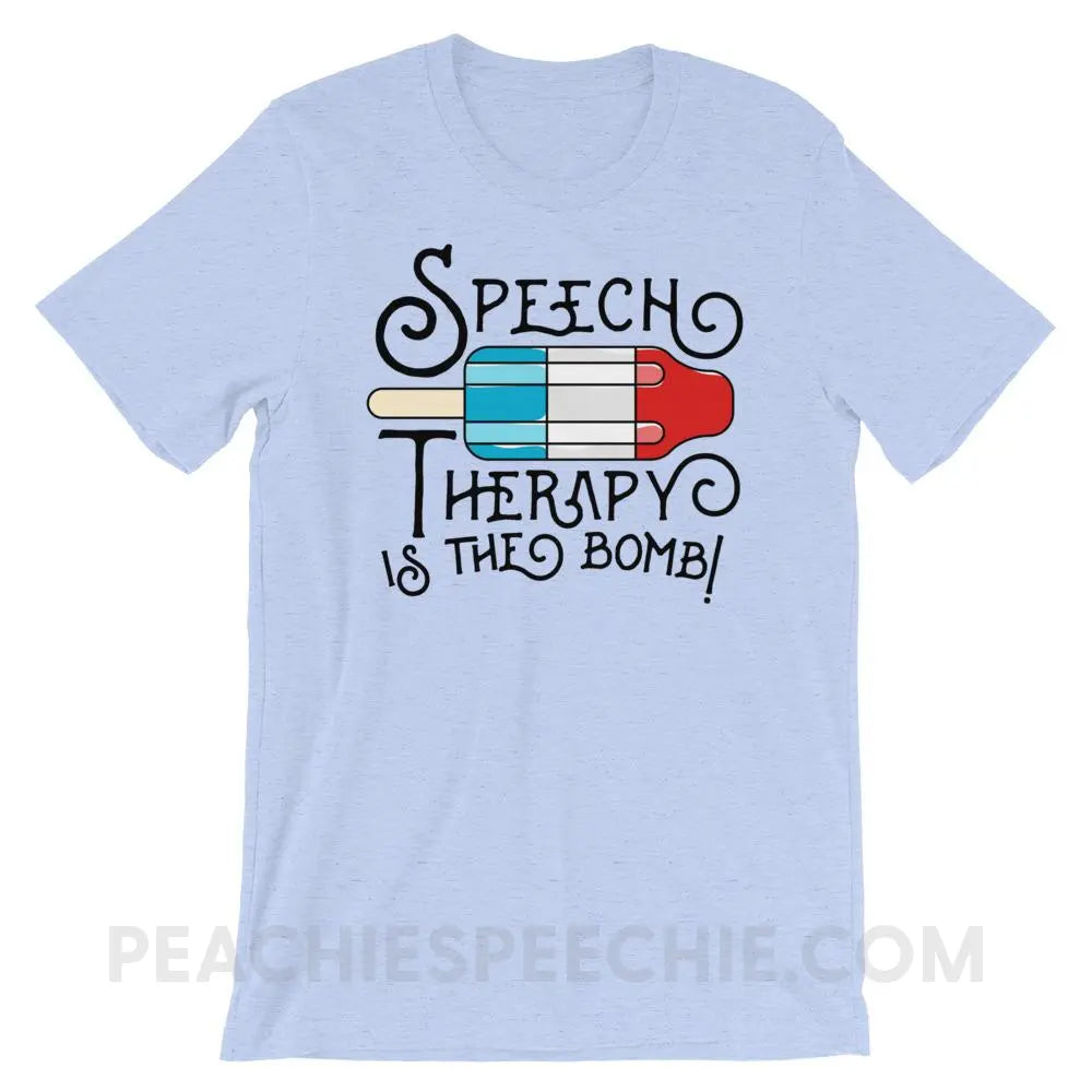 Speech Therapy Is The Bomb Premium Soft Tee - T-Shirts & Tops peachiespeechie.com