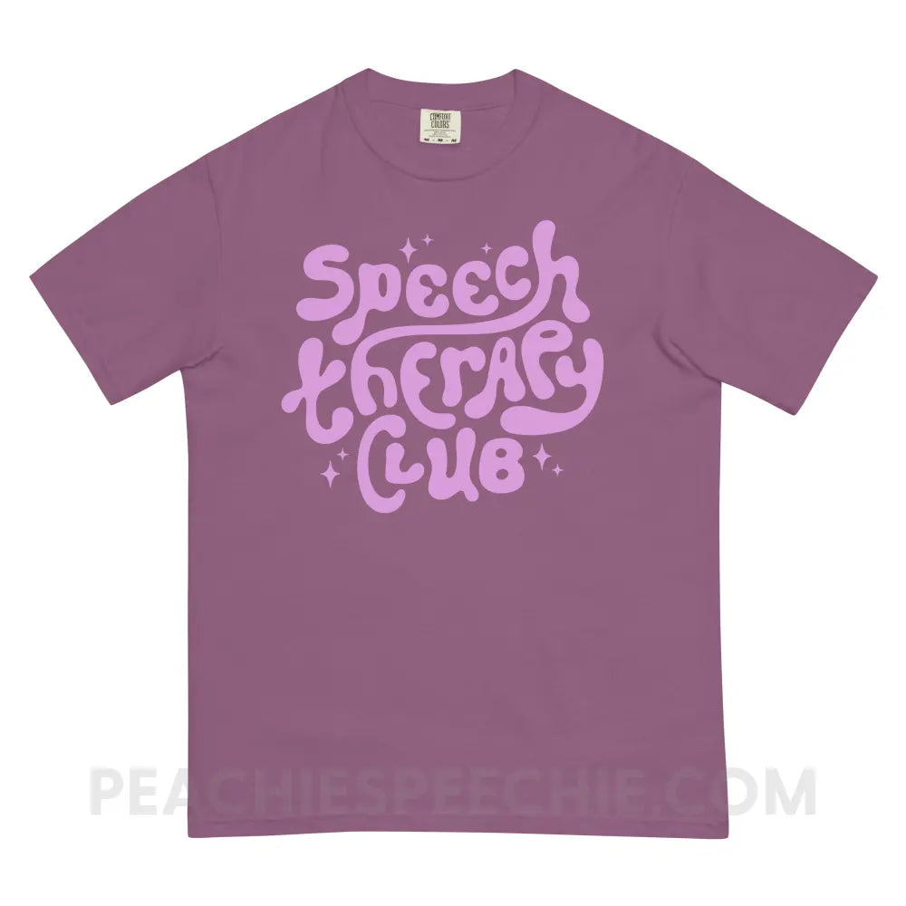 Speech Therapy Club Comfort Colors Tee - Berry / S - peachiespeechie.com