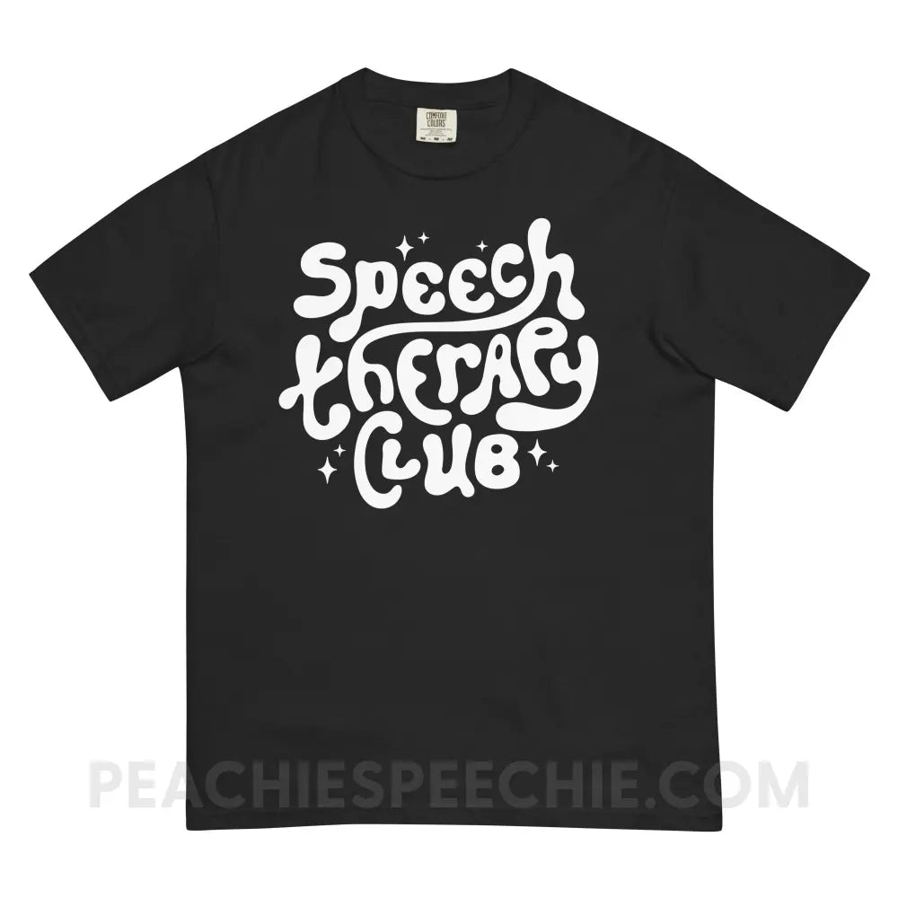 Speech Therapy Club Comfort Colors Tee - Black / S - peachiespeechie.com