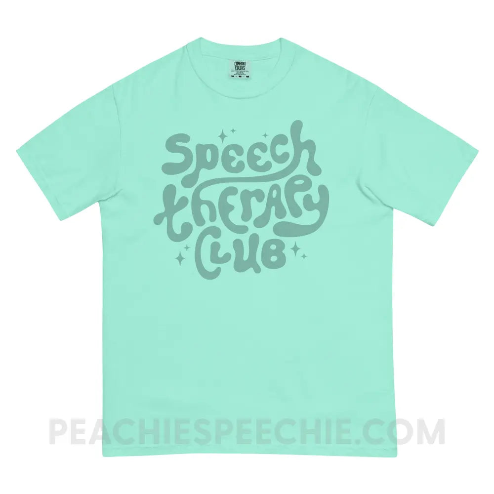 Speech Therapy Club Comfort Colors Tee - Chalky Mint / S - peachiespeechie.com