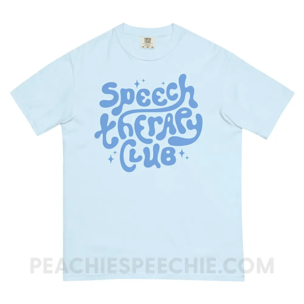 Speech Therapy Club Comfort Colors Tee - Chambray / S - peachiespeechie.com