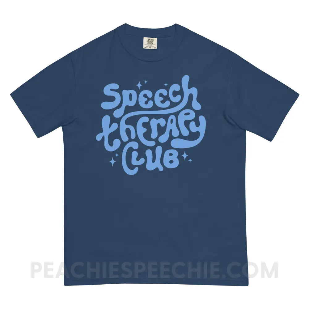 Speech Therapy Club Comfort Colors Tee - True Navy / S - peachiespeechie.com