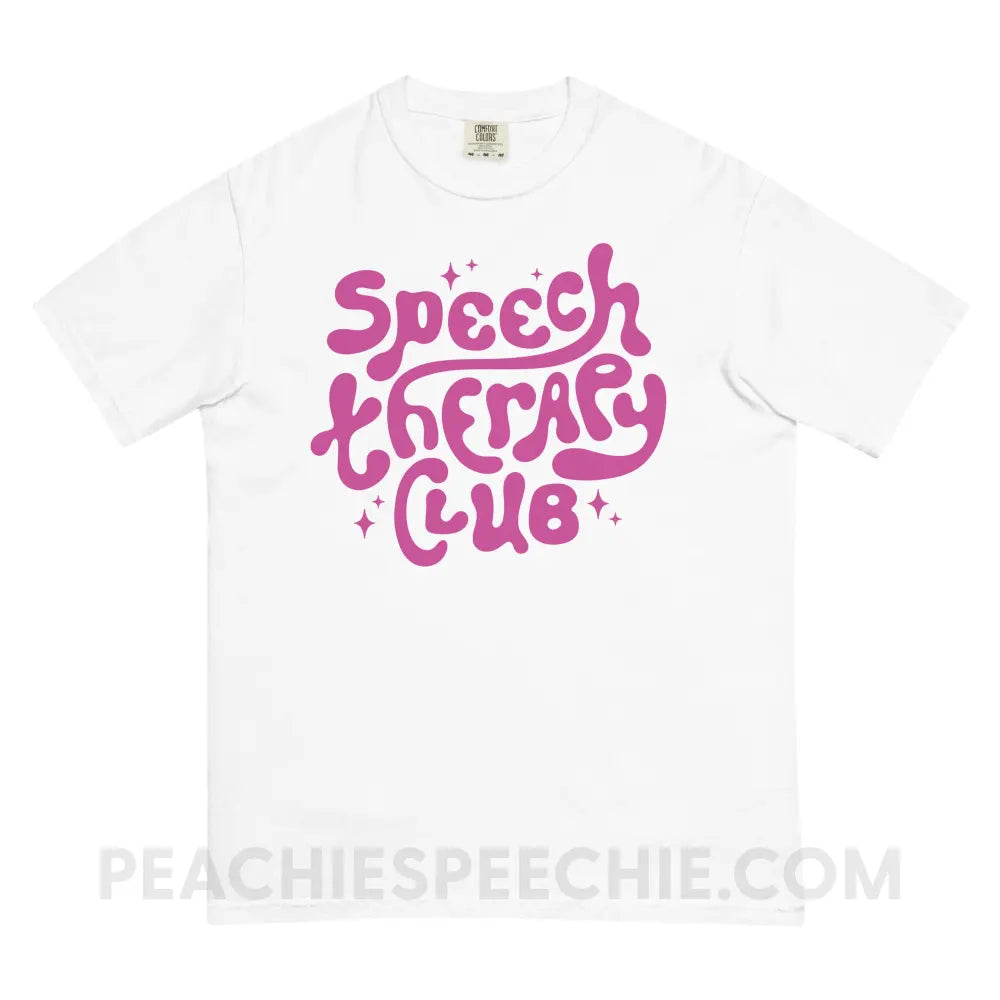 Speech Therapy Club Comfort Colors Tee - peachiespeechie.com