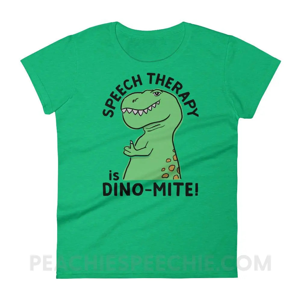 Speech Therapy is Dino - Mite Women’s Trendy Tee - T - Shirts & Tops peachiespeechie.com