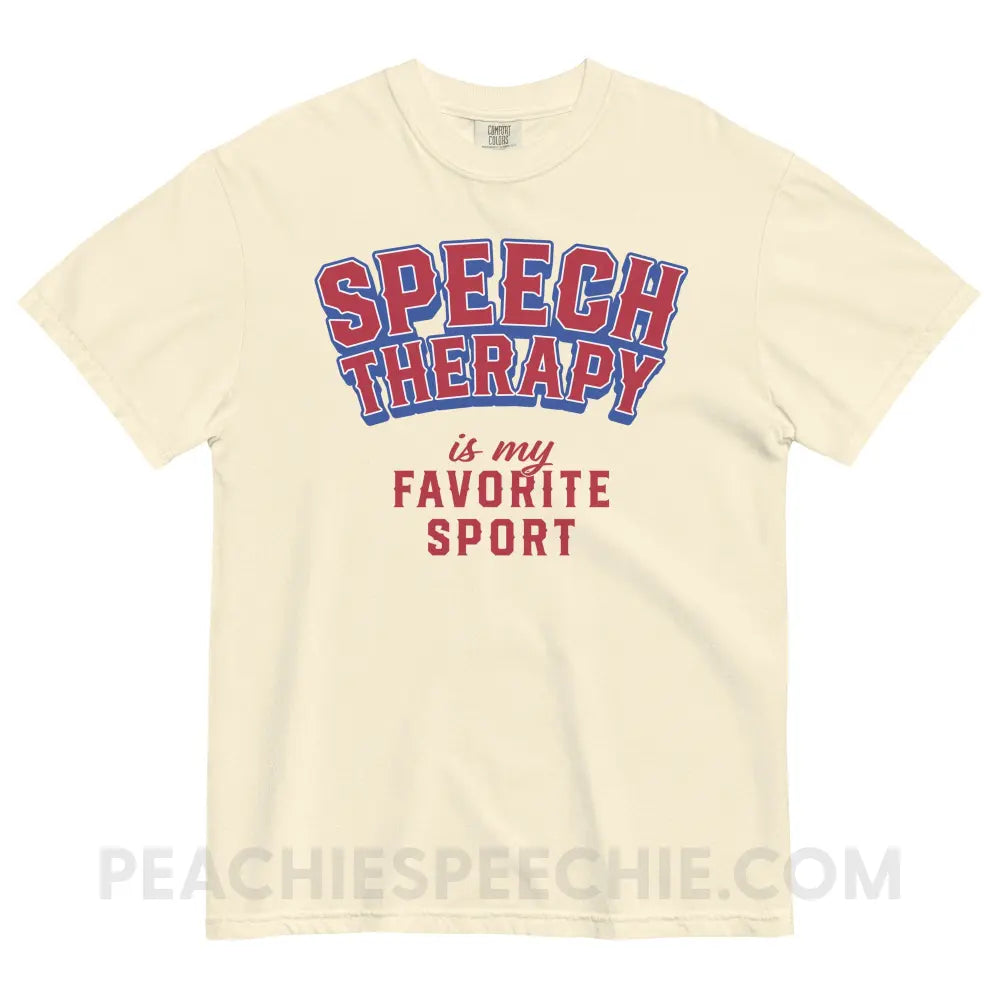 Speech Therapy Is My Favorite Sport Comfort Colors Tee - peachiespeechie.com