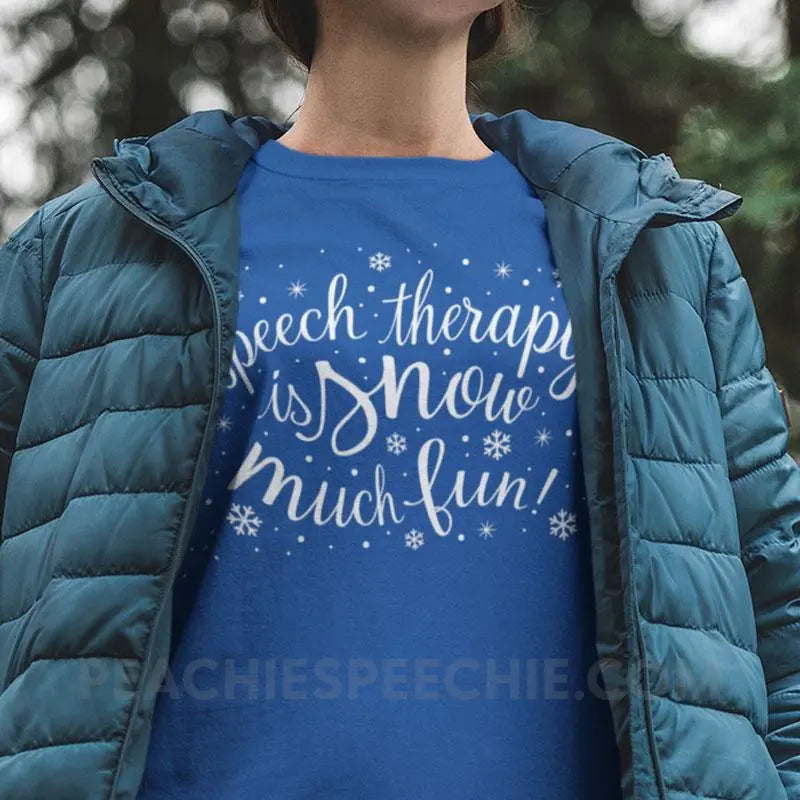 Speech Therapy is Snow Much Fun Comfort Colors Tee - T-Shirt peachiespeechie.com