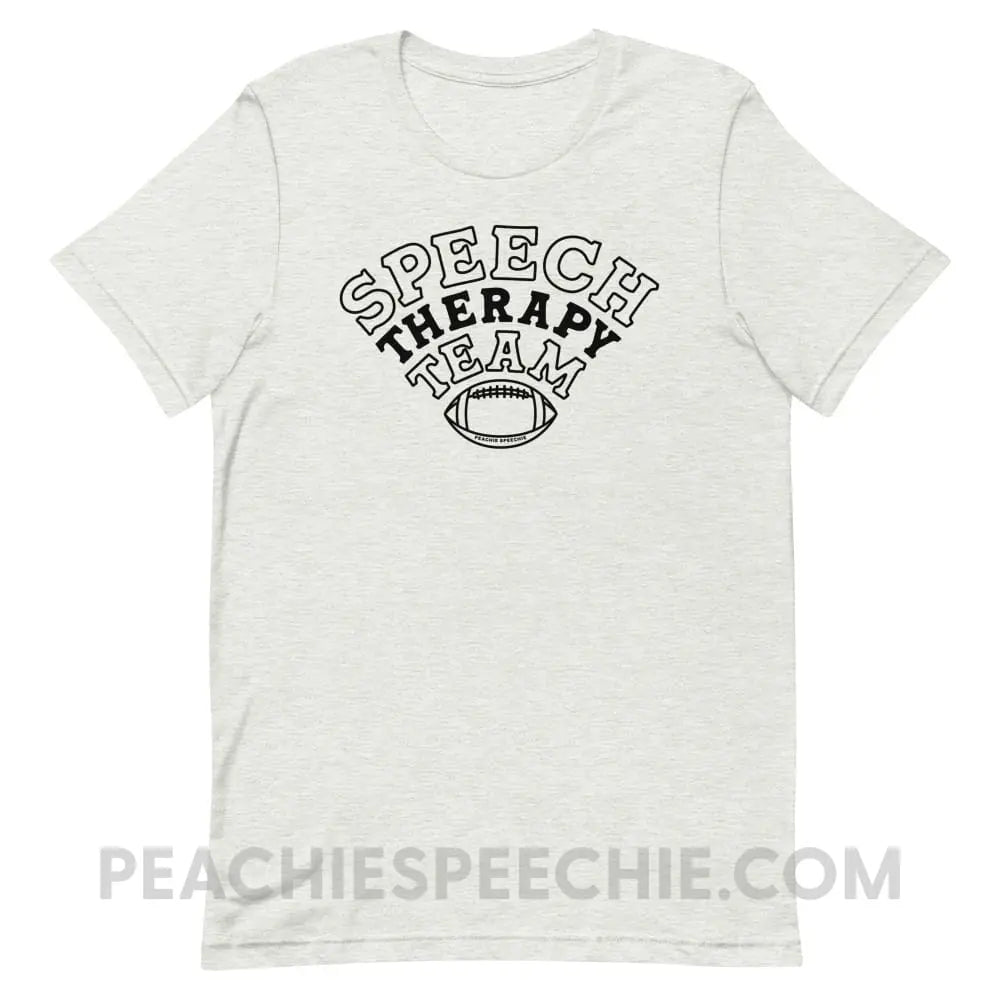 Speech Therapy Team Football Premium Soft Tee - peachiespeechie.com