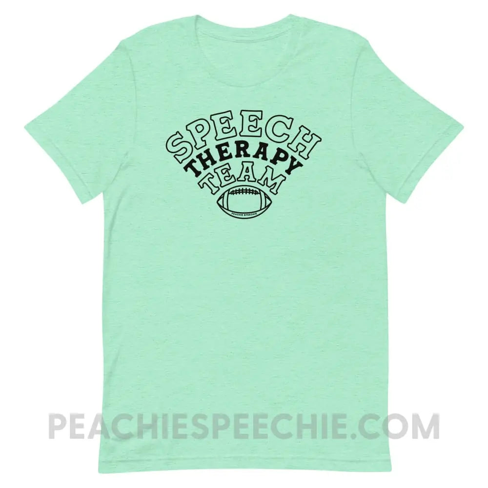 Speech Therapy Team Football Premium Soft Tee - peachiespeechie.com