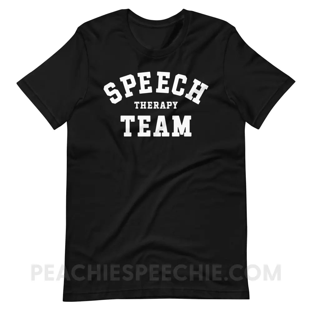 Speech Therapy Team Premium Soft Tee - Black / XS - peachiespeechie.com