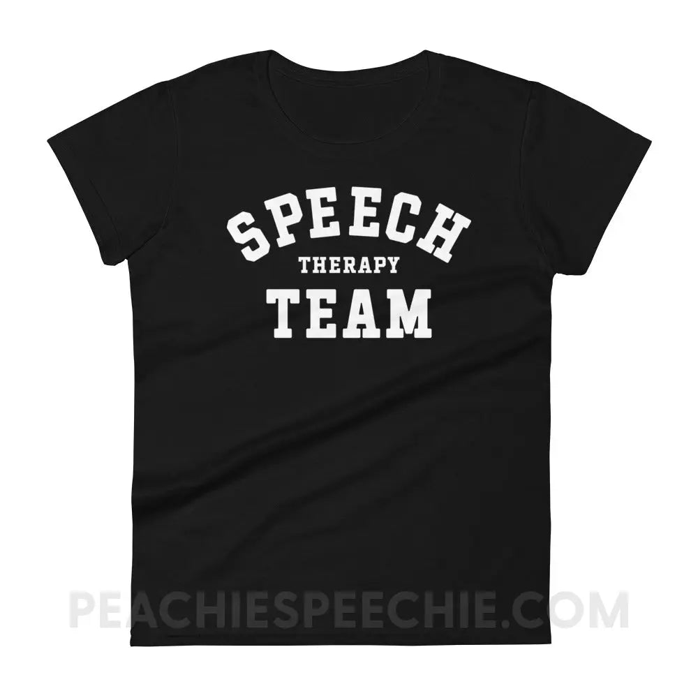 Speech Therapy Team Women’s Trendy Tee - Black / S peachiespeechie.com