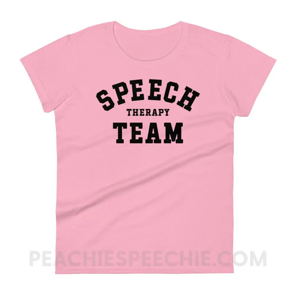 Speech Therapy Team Women’s Trendy Tee - Charity Pink / S peachiespeechie.com
