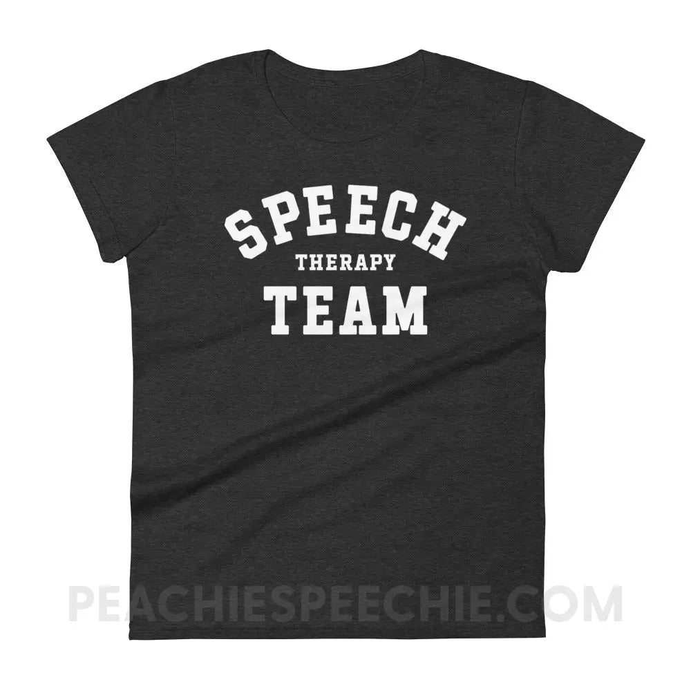 Speech Therapy Team Women’s Trendy Tee - Heather Dark Grey / S peachiespeechie.com