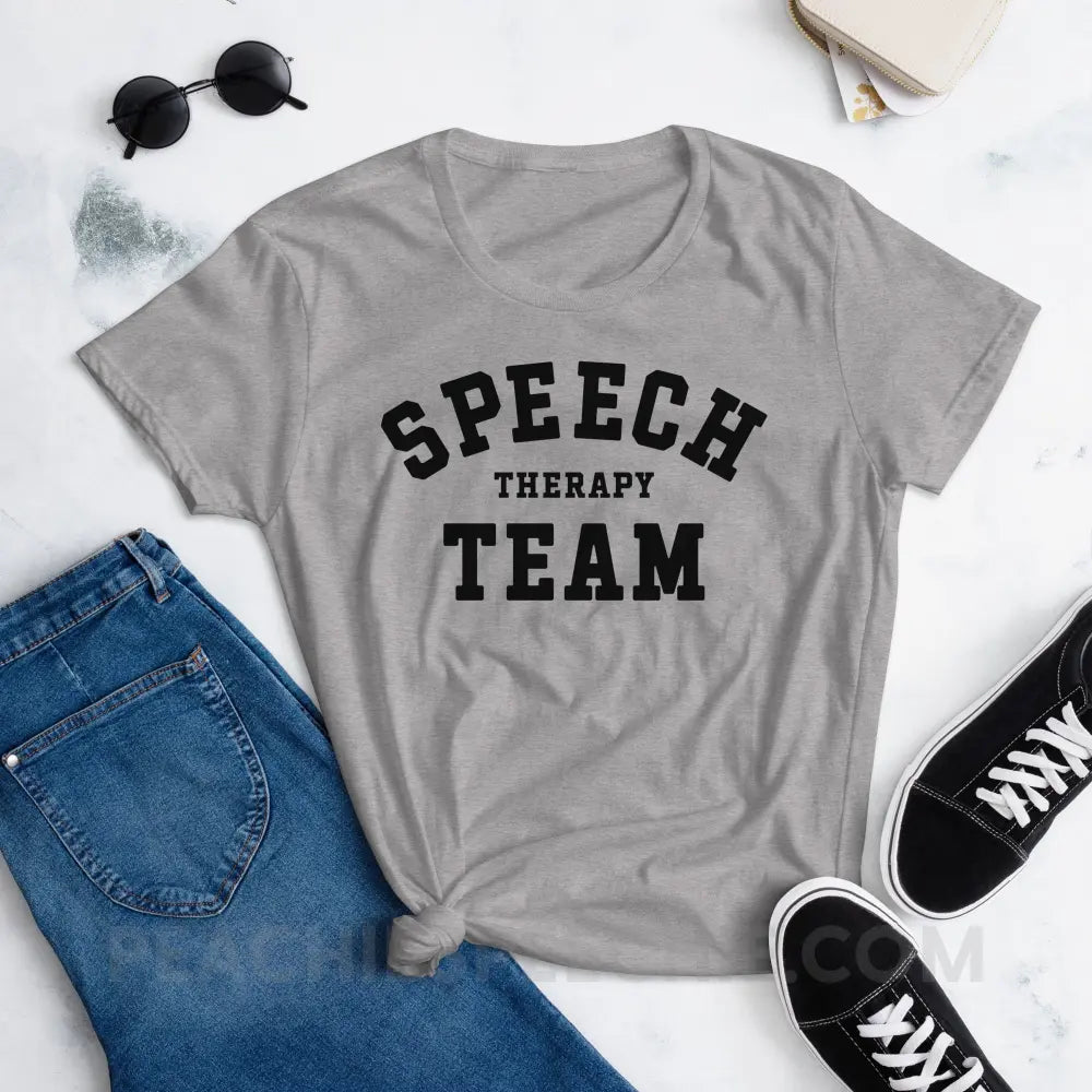 Speech Therapy Team Women’s Trendy Tee - peachiespeechie.com
