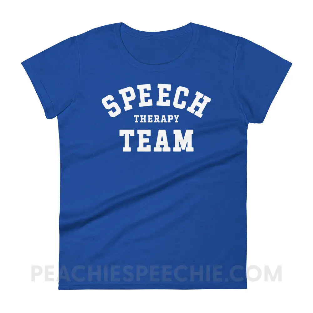 Speech Therapy Team Women’s Trendy Tee - Royal Blue / S peachiespeechie.com