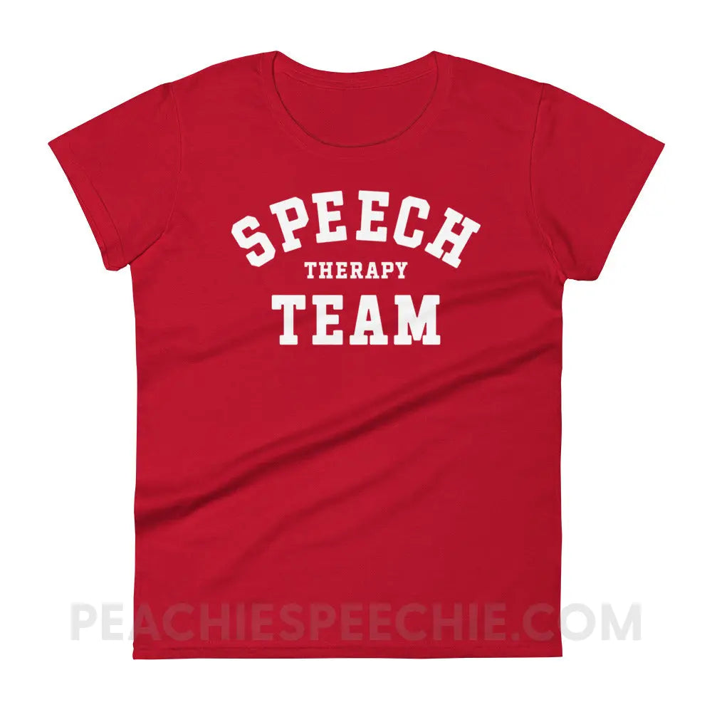 Speech Therapy Team Women’s Trendy Tee - True Red / S peachiespeechie.com