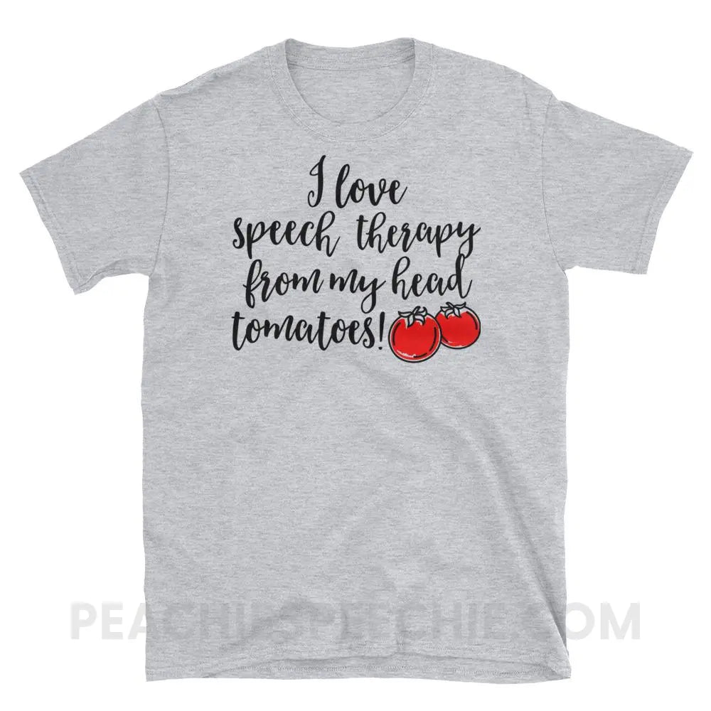 Speech Tomatoes Classic Tee - Sport Grey / S - T-Shirts & Tops peachiespeechie.com