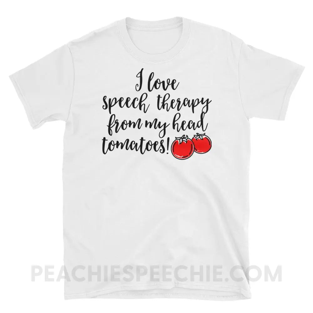 Speech Tomatoes Classic Tee - White / S - T-Shirts & Tops peachiespeechie.com