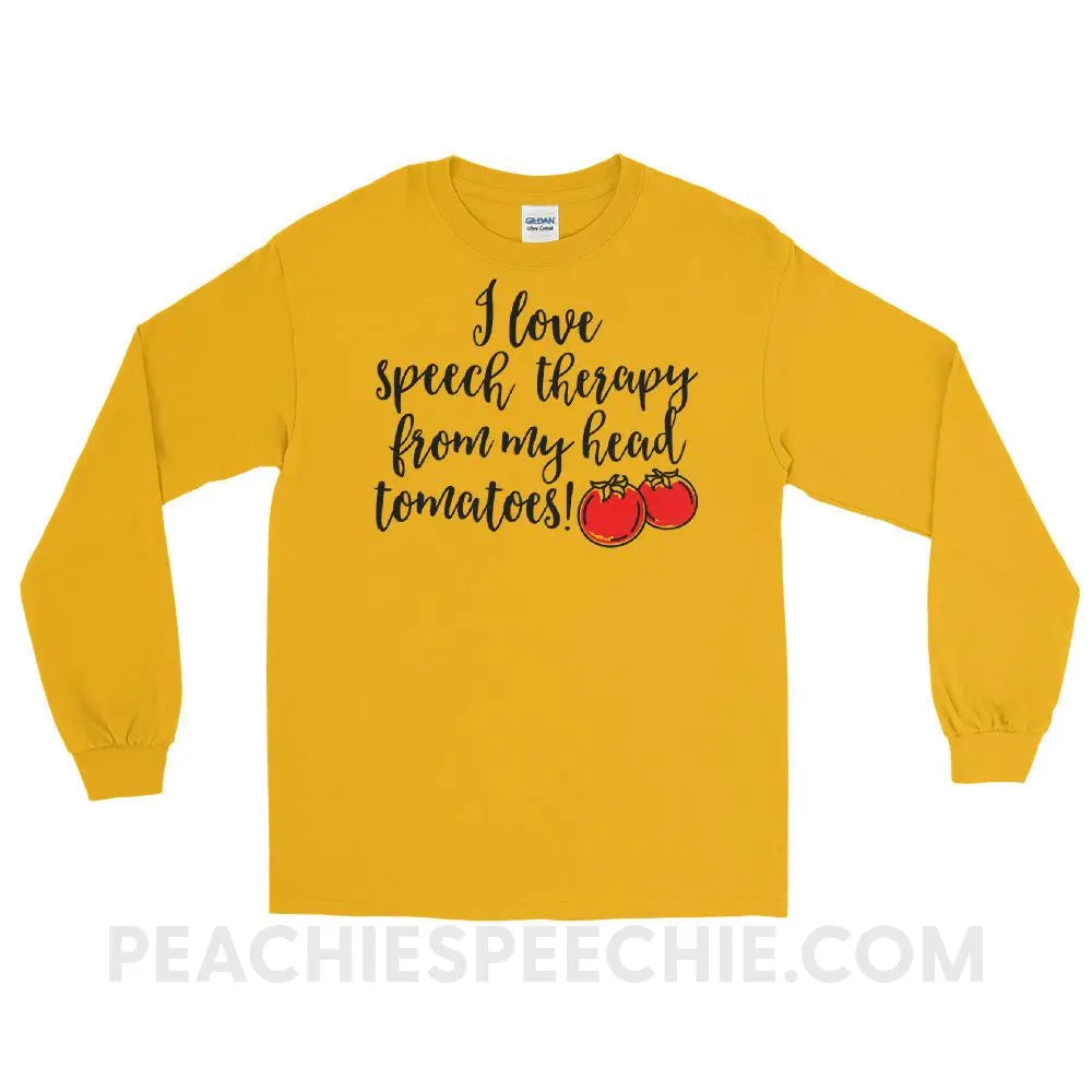 Speech Tomatoes Long Sleeve Tee - T-Shirts & Tops peachiespeechie.com