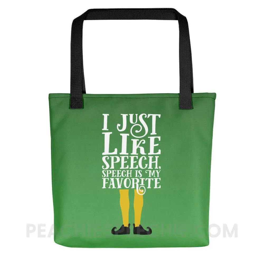 Speech Elf Tote Bag - Black - Bags peachiespeechie.com