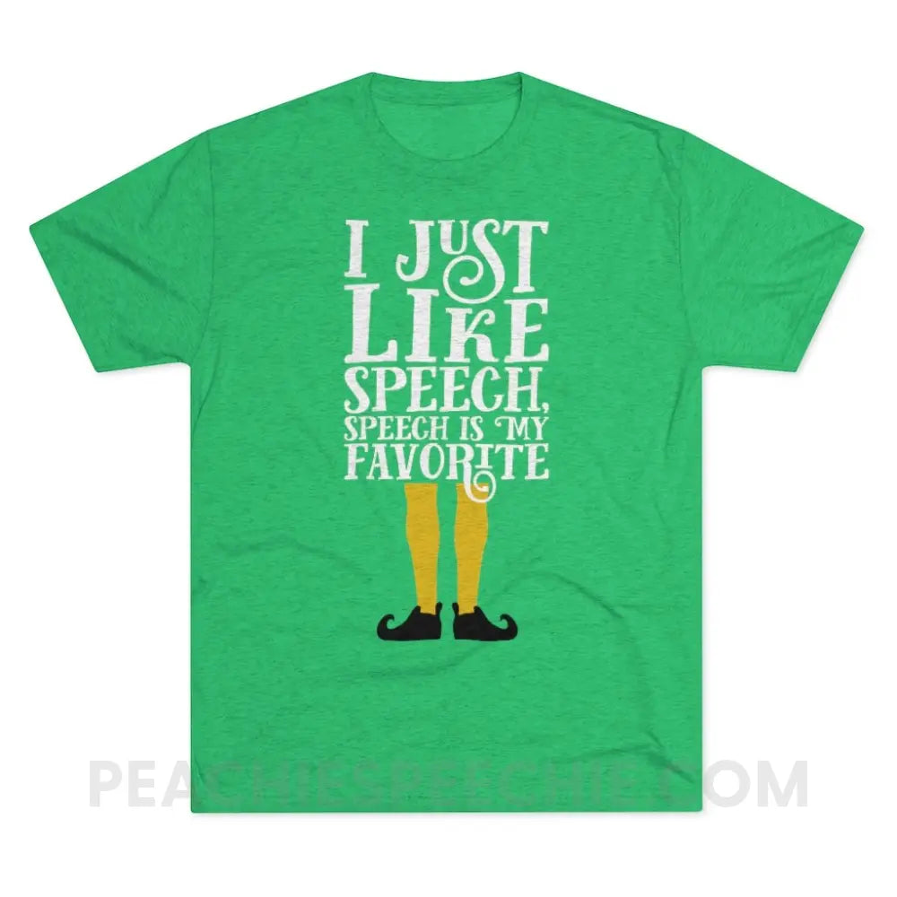 Speech ELF Vintage Tri-Blend - Envy / S - T-Shirts & Tops peachiespeechie.com