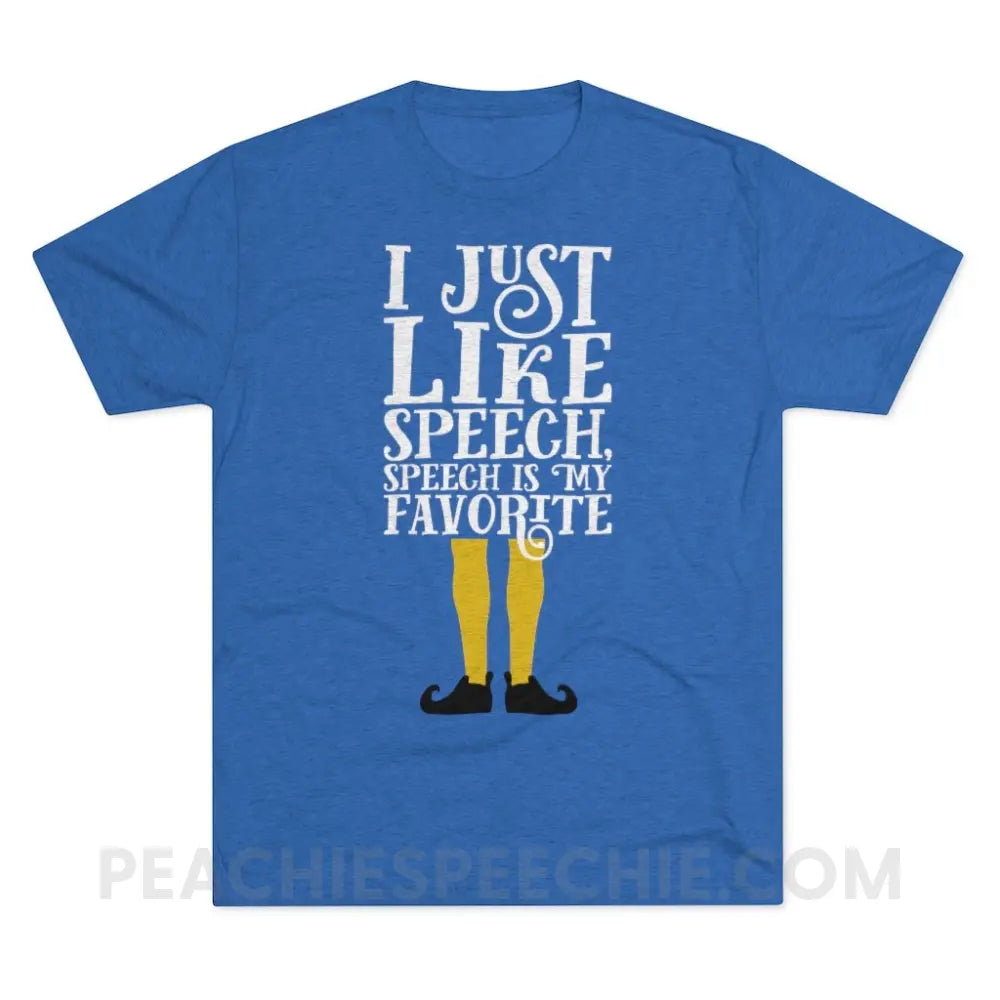 Speech ELF Vintage Tri-Blend - Royal / S - T-Shirts & Tops peachiespeechie.com