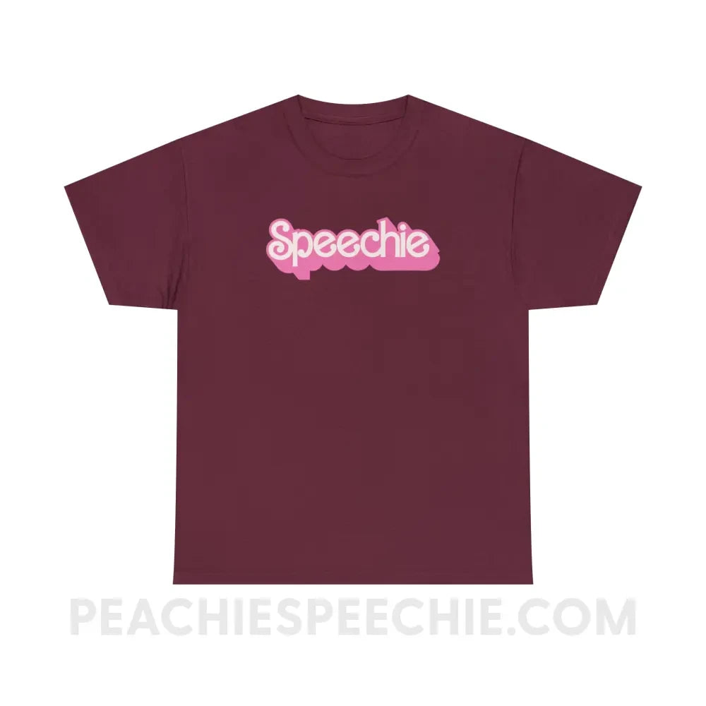 Speechie Doll Basic Tee - Maroon / S T - Shirt peachiespeechie.com