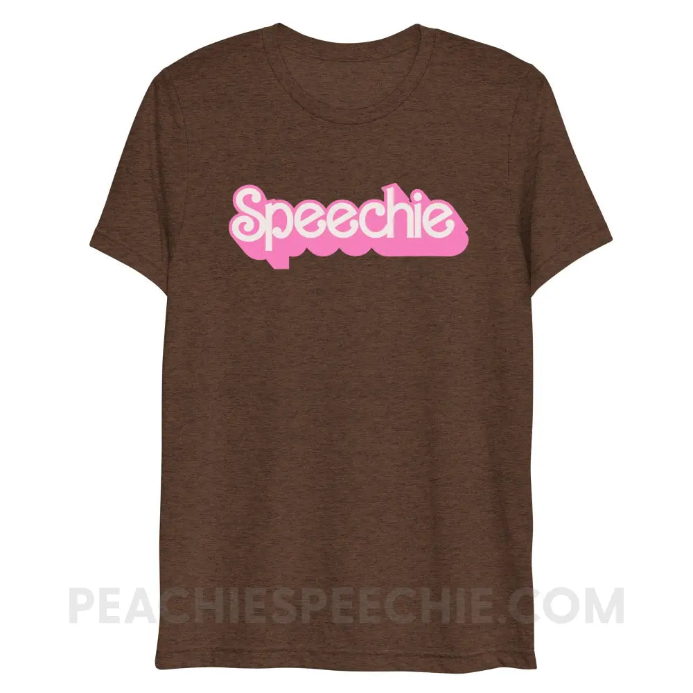 Speechie Doll Tri-Blend Tee - Brown Triblend / XS - peachiespeechie.com